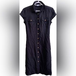 J. Mclaughlin Silk Collared Shirt Dress with Belt